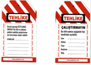 EKED PVC KAPLI TEHLİKE UYARI ETİKETİ
